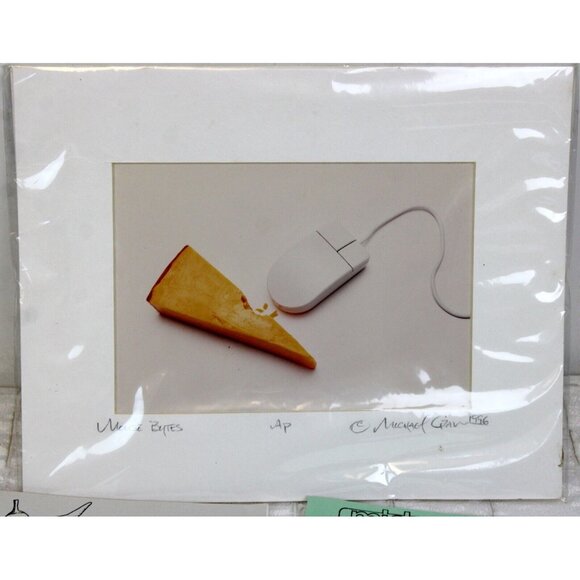 1996 Michael Craven Photography Matted Art Mouse Bytes AP Menu Images Pun 8x10'' - Picture 1 of 4